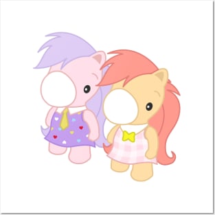 Japanese Little Pony Illustration Milky & Pinky Posters and Art